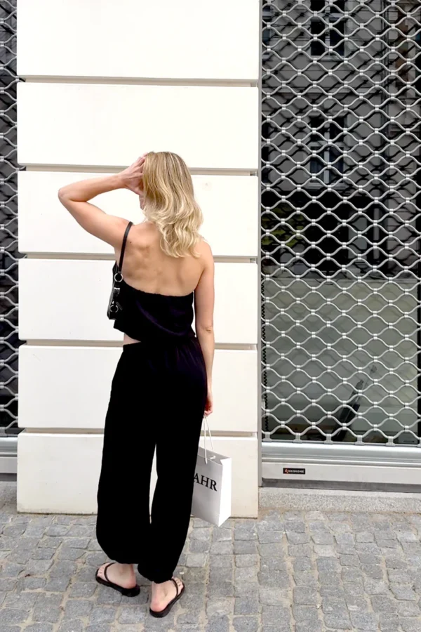 spodnie joss czarna wiskoza kreszowana olgajahr 03