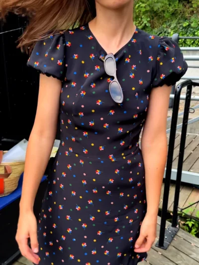 sukienka holly czarna wzorek jedwab olgajahr 04