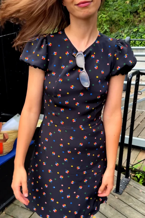 sukienka holly czarna wzorek jedwab olgajahr 04